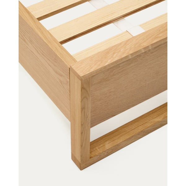 Krevet od punog hrasta s podnicom 90x190 cm u prirodnoj boji Alguema – Kave Home-image-4
