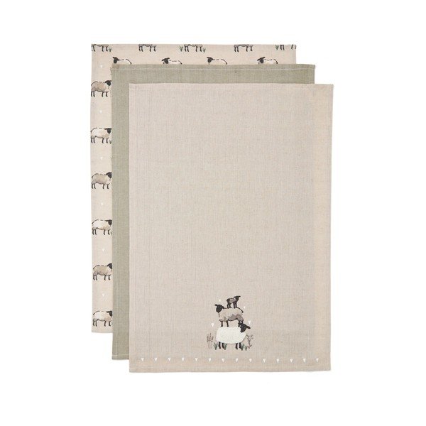 Kuhinjska krpa 3 kom od mješavine lana 45x65 cm Highland Sheep – Cooksmart ®-image-3
