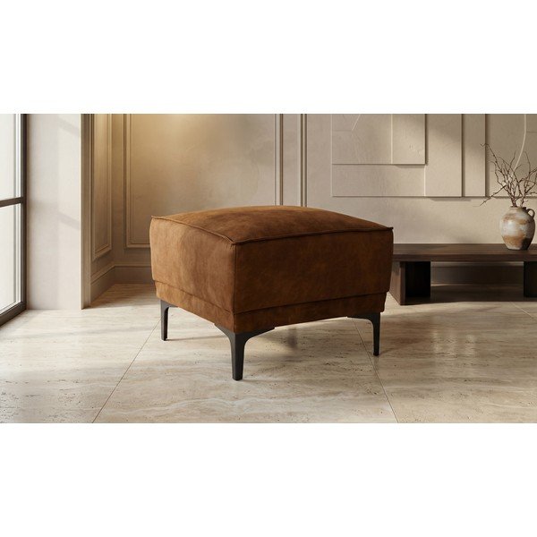 Konjak smeđi tabure od imitacije kože Copenhagen – Scandic-image-1