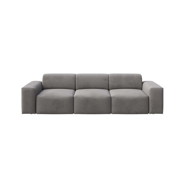 Siva sofa od samta 285 cm Fluvio – MESONICA