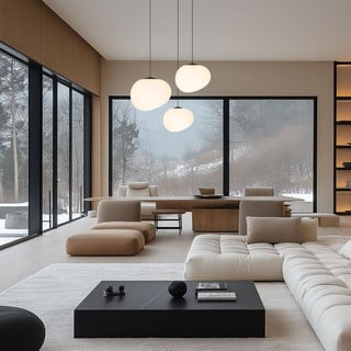 Crno-bijela viseća svjetiljka ø 30 cm Stones – Candellux Lighting