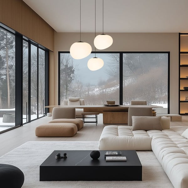 Crno-bijela viseća svjetiljka ø 25 cm Stones – Candellux Lighting-image-2