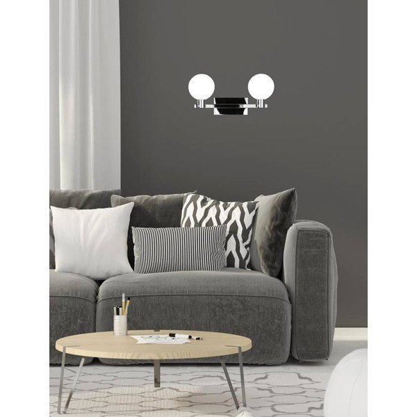 Stropna lampa srebrne boje sa staklenim sjenilom 15x33,5 cm Maldus - Candellux Lighting-image-1