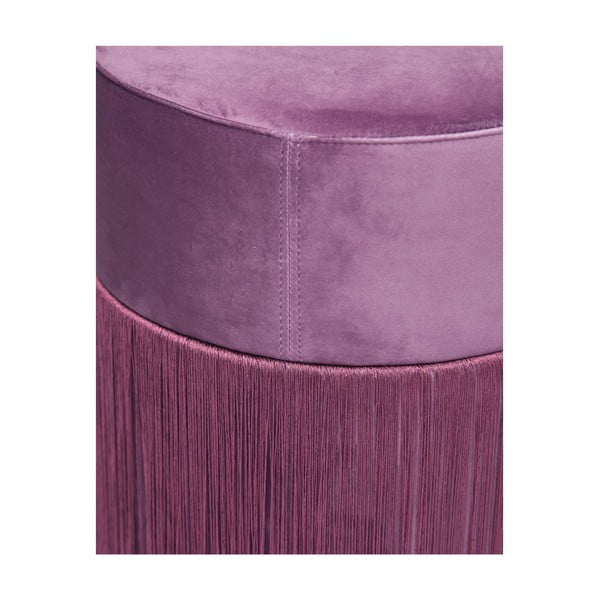 Ljubičasti puf sa baršunastim pokrivačem Velvet Atelier, ø 36 cm-image-1