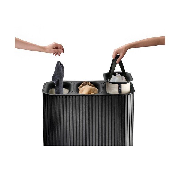 Crna bambusova košara za rublje 3x30 l Tota Trio Luxe – Joseph Joseph-image-4