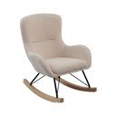 Bež dječja fotelja za ljuljanje od bouclé tkanine Rocky – Vipack