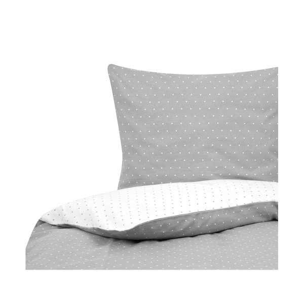 Bijelo-siva flanelna posteljina Fovere Betty, 155 x 220 cm-image-2