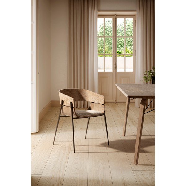 Podstavljene blagovaonske stolice u setu s naslonima za ruke 2 kom u prirodnoj boji Naia – MOME-image-1