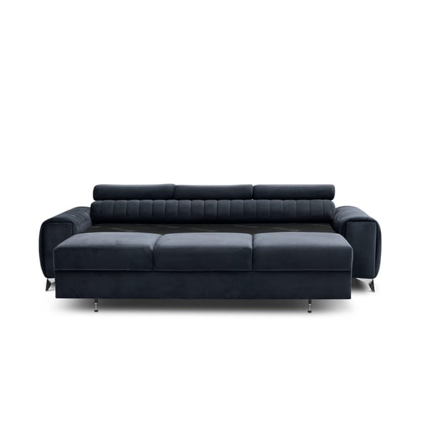Antracitno siva baršunasti sklopiva sofa 261 cm Laurence – ELTAP