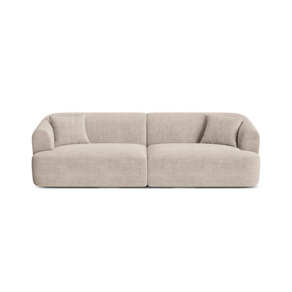 Svjetlo smeđa sofa od samta 255 cm Campi – Cosmopolitan Design