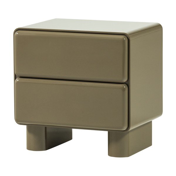 Zeleni noćni ormarić u sjajnom dekoru Lustra – WOOOD-image-2