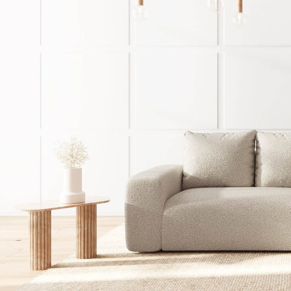 Bež kutna garnitura od bouclé tkanine (s desnim kutom/s ležaljkom) Monce – Rodier-image-4