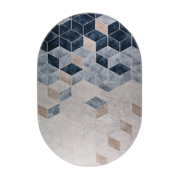 Bijelo-plavi perivi tepih 120x180 cm – Vitaus