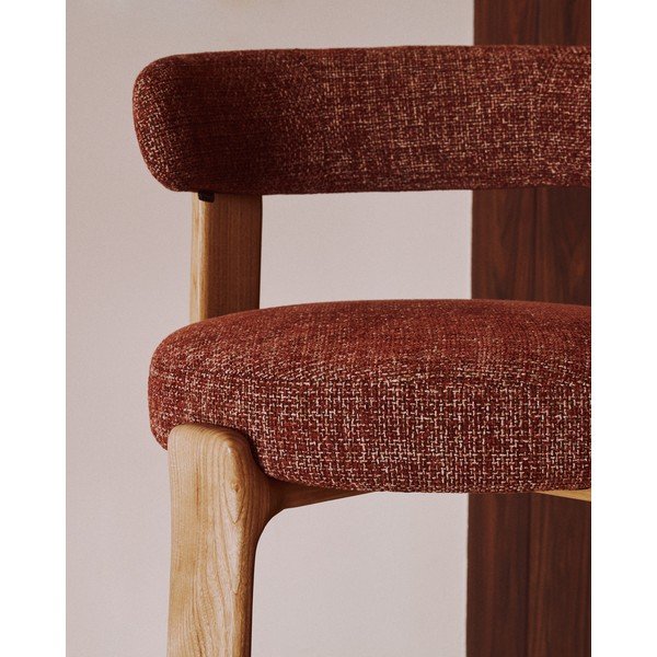 Barska stolica od čvrste jeseni boja terakote/u svijetloj prirodnoj boji (visine sjedala 65 cm) Granite – Kave Home-image-2