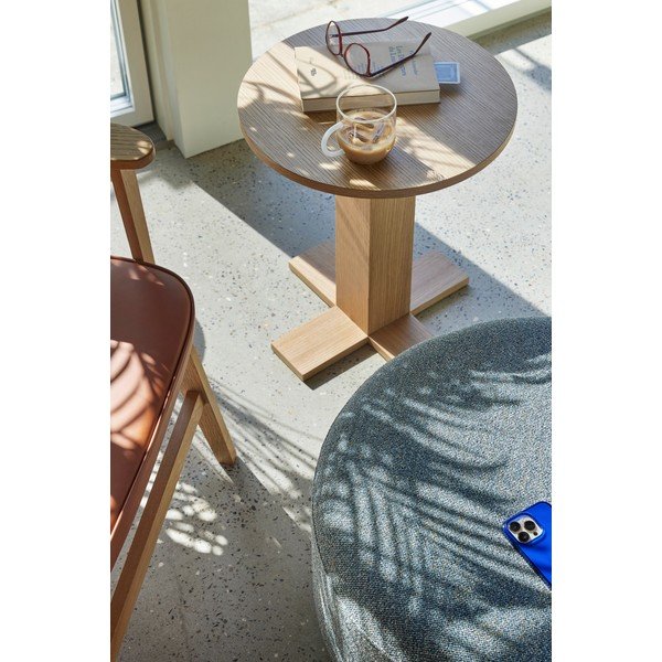 Okrugao pomoćni stol u dekoru hrasta ø 45 cm Koohi – Hübsch-image-3