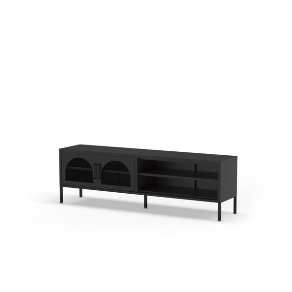 Crna TV komoda 160x50 cm Diora – Marckeric-image-1