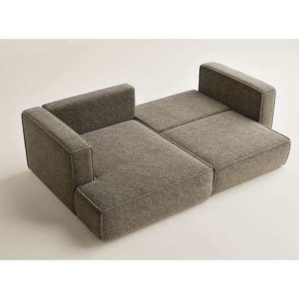 Smeđa sklopiva/s prostorom za odlaganje kutna garnitura od šenila (s lijevim kutom/s ležaljkom) Velto – Maison de Rêve-image-3