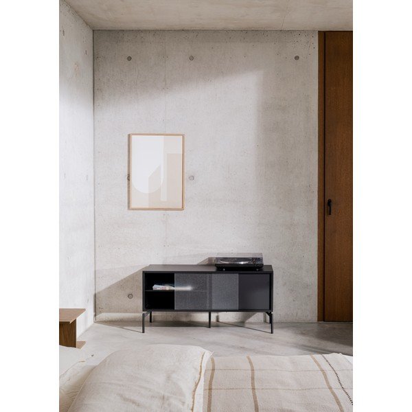 Crna TV komoda 116x55x42 cm Met Mini – noo.ma-image-1