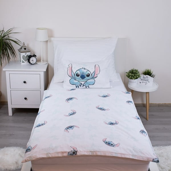 Bijela pamučna dječja posteljina za dječji krevetić 100x135 cm Lilo and Stitch "White Star" – Jerry Fabrics-image-2