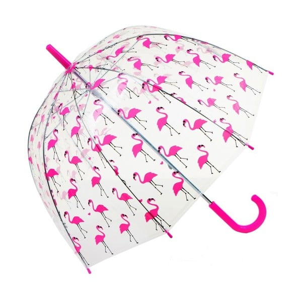 Prozirni štap kišobran Birdcage Flamingo, ⌀ 85 cm