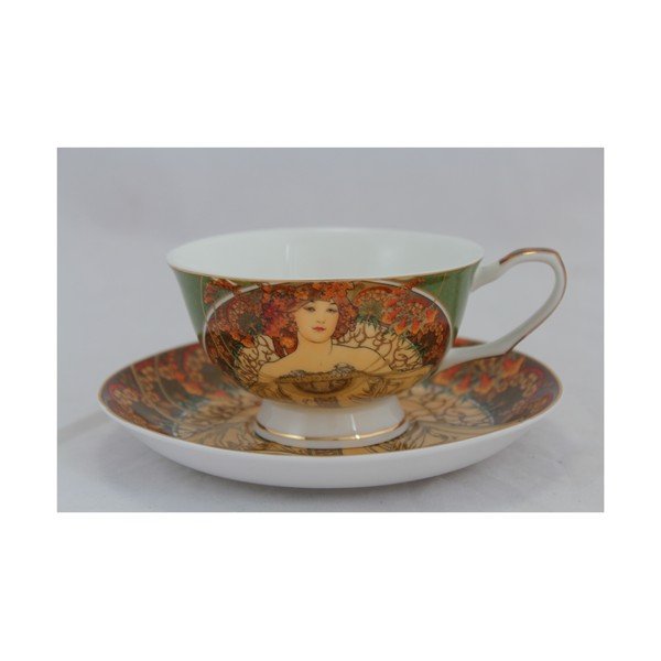 Alfons Mucha - set od 2 šalice s tanjurićima Dreaming-image-2