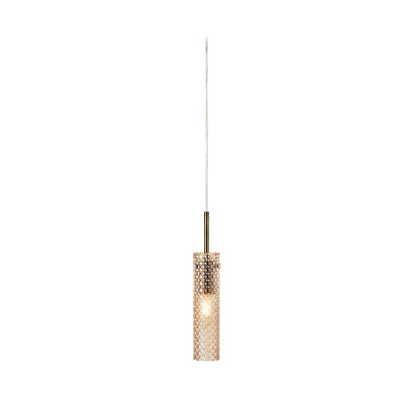 Mjedena/jantarna staklena viseća svjetiljka ø5x27,5 cm Vibia – Markslöjd