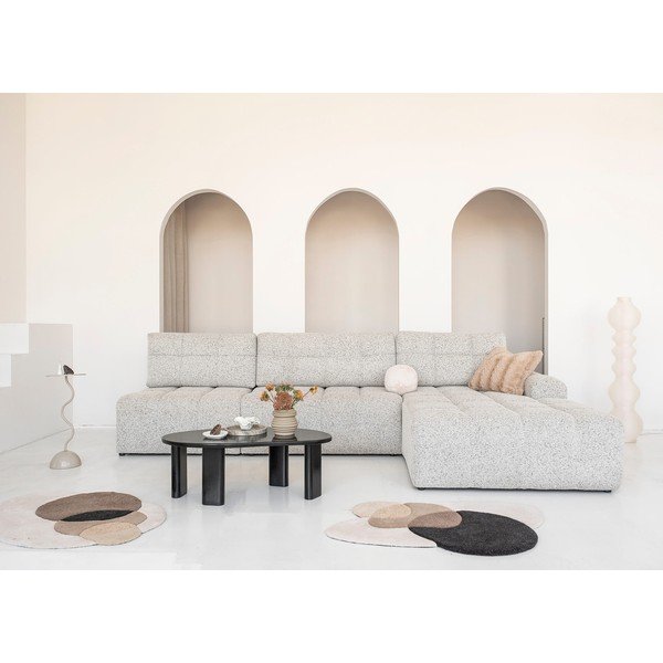 Bež sklopiva/s prostorom za odlaganje kutna garnitura (s desnim kutom) Lulu – Miuform-image-1