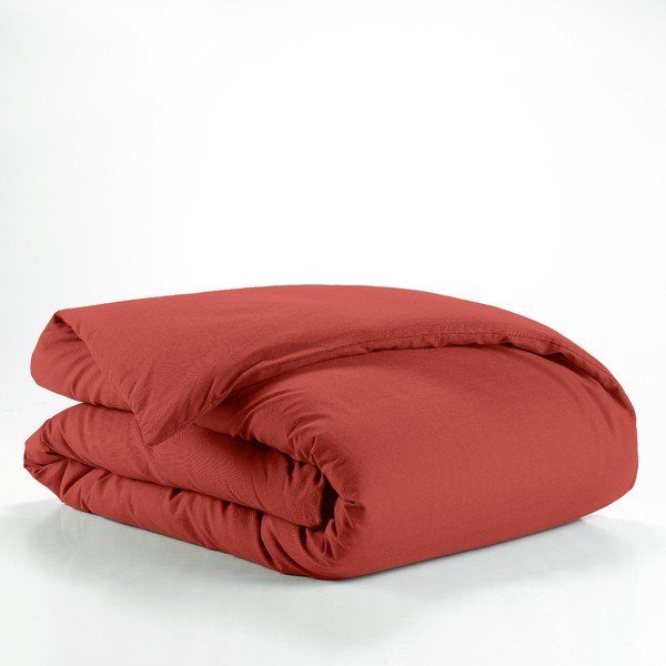 Ciglasta pamučna navlaka za poplun za krevet za jednu osobu 140x200 cm Lina – douceur d'intérieur