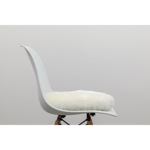 Bijeli jastuk od ovčje kože Native Natural Round, ⌀ 40 cm-image-2