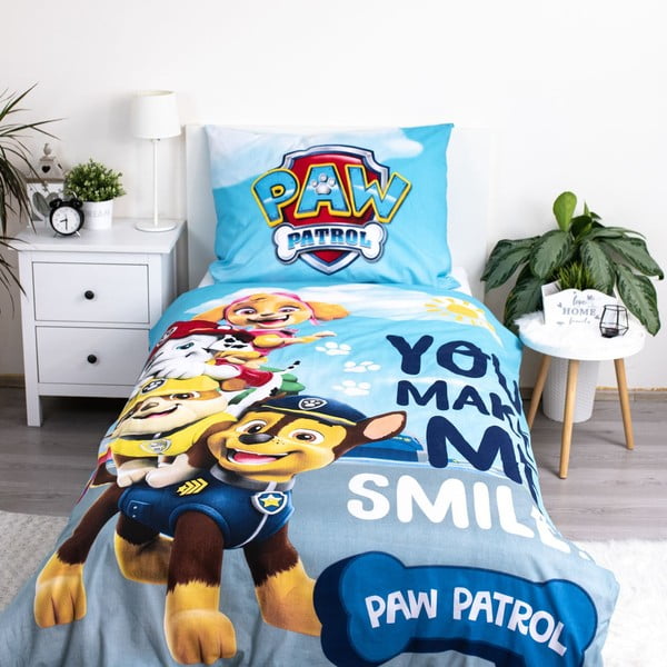 Pamučna dječja posteljina sa svjetlećim efektom za krevet za jednu osobu 140x200 cm Paw Patrol – Jerry Fabrics-image-2