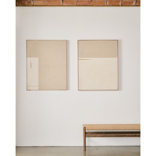 Ručno oslikana slika s okvirom/na platnu 80x100 cm Salin – Kave Home-image-1