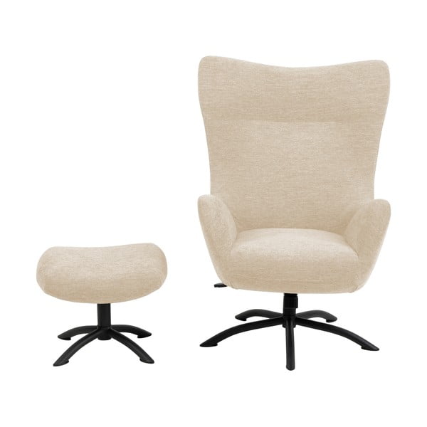 Set kremasto bijele fotelje i podnožnika Acton Talgarth-image-2