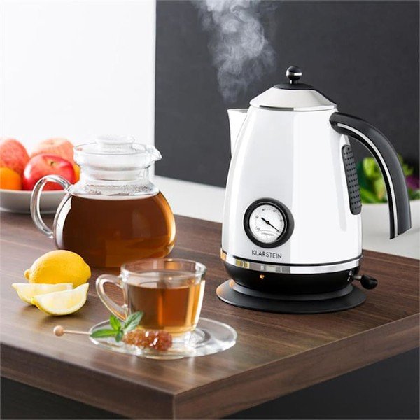 Bijelo električno kuhalo za vodu Klarstein Aquavita Chalet-image-1