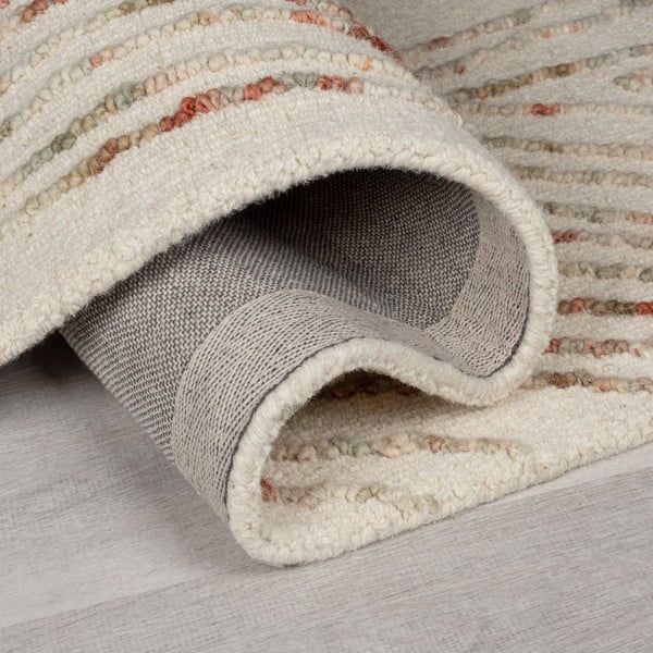 Narančasti/krem vunen tepih 200x290 cm Abstract Swirl – Flair Rugs-image-2