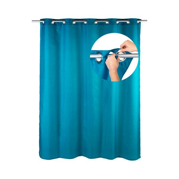 Kerozin plava zavjesa za tuš Wenko Comfort Flex, 180 x 200 cm-image-4