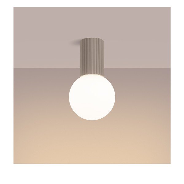 Smeđe-siva stropna svjetiljka sa staklenim sjenilom ø 12 cm Orbital – Sollux-image-3