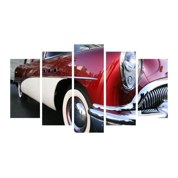Višedijelna slika 3D Art Retro Vintage Car, 102 x 60 cm
