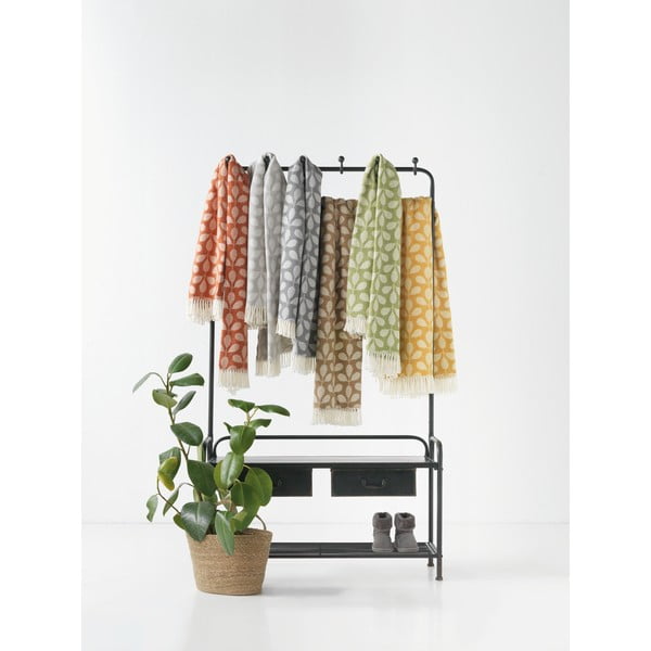 Kestenjasto smeđi prekrivač s udjelom pamuka Euromant Sirkkalehti, 140 x 180 cm-image-2