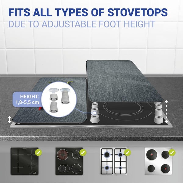 Set od 2 staklena poklopca za štednjak Wenkoo Cayenne, 52 x 30 cm-image-2