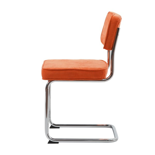 Narančasta blagovaonska stolica od samta Rupert – Unique Furniture-image-4