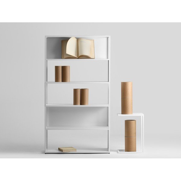 Bijela metalna biblioteka Custom Form Hyller Side-image-1
