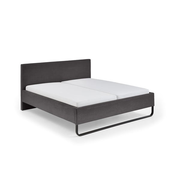 Sivi tapecirani bračni krevet 180x200 cm Swing – Meise Möbel