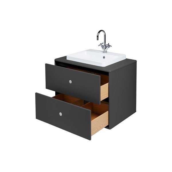 Antracitno sivi zidni ormarić s umivaonikom bez slavine 80x62 cm Color Bath – Tom Tailor-image-4