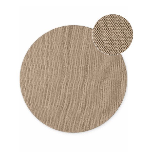 Ručno rađen vunen okrugao tepih u prirodnoj boji ø 200 cm Richmond Diana – Ted Baker