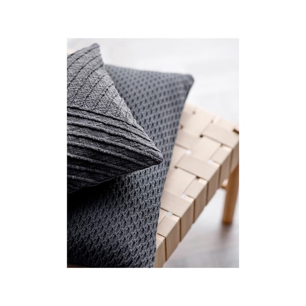 Tamno sivi pamučni jastuk Södahl Diagonal, 40 x 60 cm-image-3