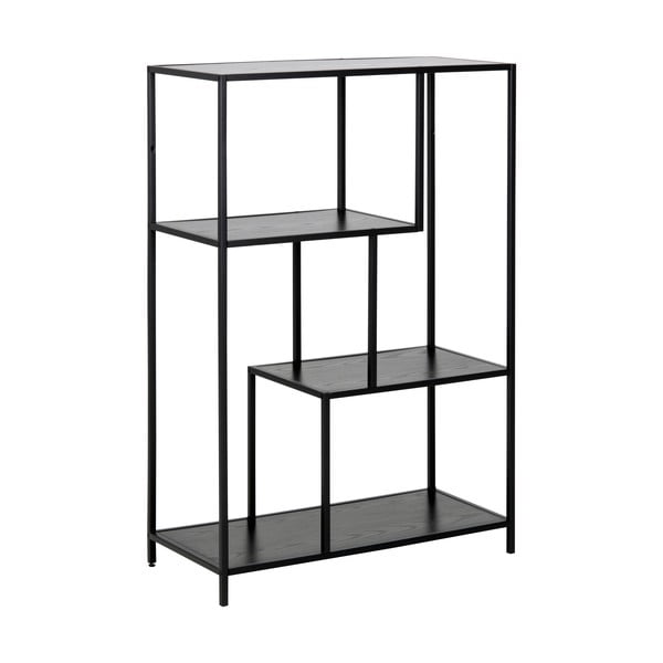 Crna polica za knjige 77x114 cm Seaford - Actona-image-2