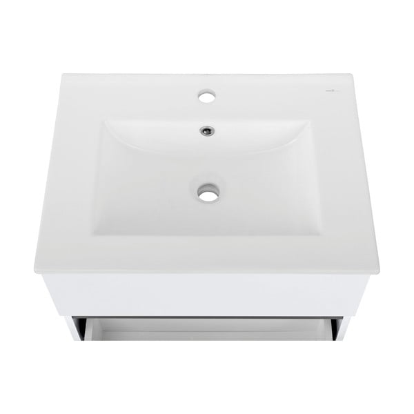 Bijeli zidni ormarić bez umivaonika 60x52 cm Wisla – Støraa-image-1