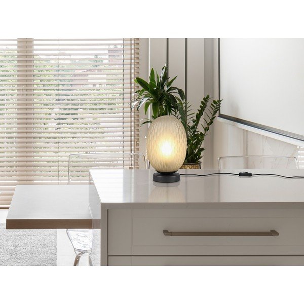 Zelena stolna lampa sa staklenim sjenilom (visina 28,5 cm) Facette – Trio-image-1