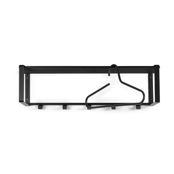 Crna metalna zidna vješalica s policom 70 cm Rex – Spinder Design-image-2