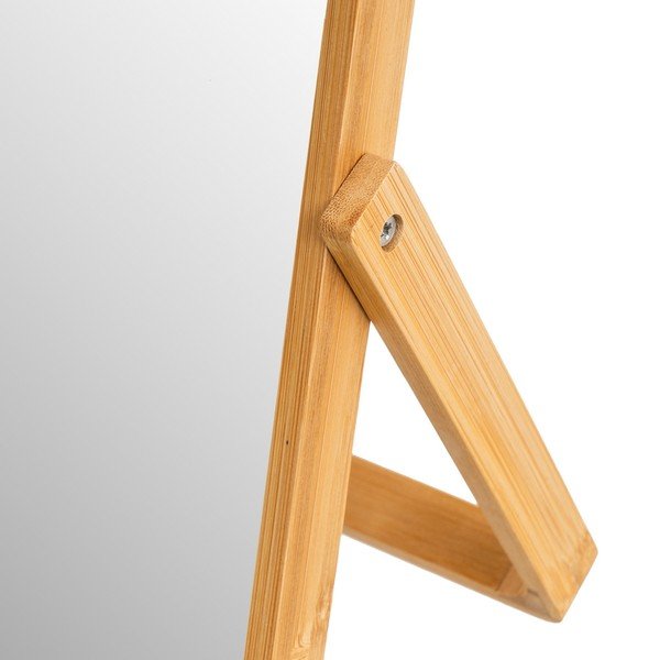 Kozmetičko ogledalo s okvirom od bambusa 20x27 cm – Casa Selección-image-1